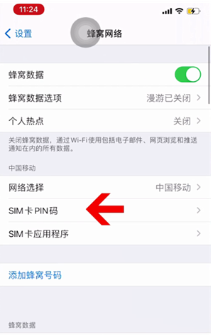 富拉尔基苹果14维修网分享如何给iPhone14的SIM卡设置密码 